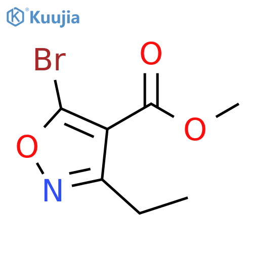 4-Isoxazolecarboxylic acid, 5-bromo-3-ethyl-, methyl ester structure