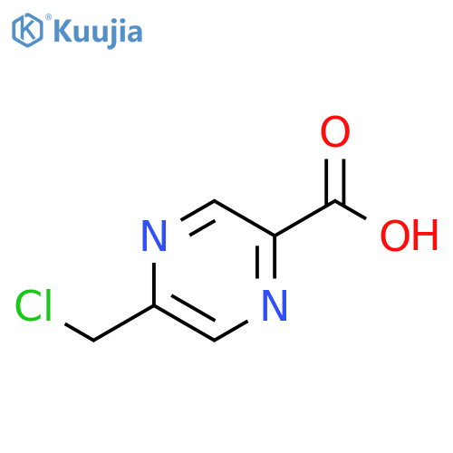 5-(chloromethyl)pyrazine-2-carboxylic acid structure