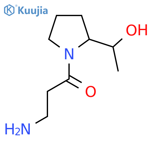 3-Amino-1-(2-(1-hydroxyethyl)pyrrolidin-1-yl)propan-1-one structure