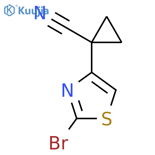 1-(2-bromo-1,3-thiazol-4-yl)cyclopropane-1-carbonitrile structure