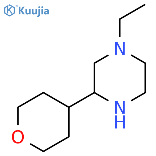 1-ethyl-3-(tetrahydro-2H-pyran-4-yl)piperazine structure