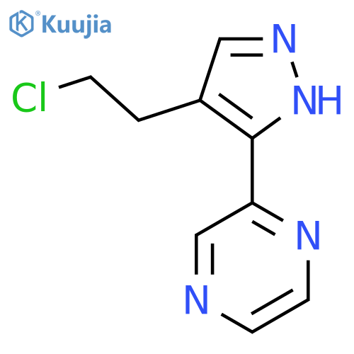2-(4-(2-chloroethyl)-1H-pyrazol-3-yl)pyrazine structure