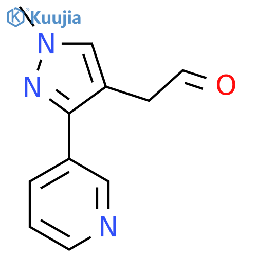 2-(1-methyl-3-(pyridin-3-yl)-1H-pyrazol-4-yl)acetaldehyde structure