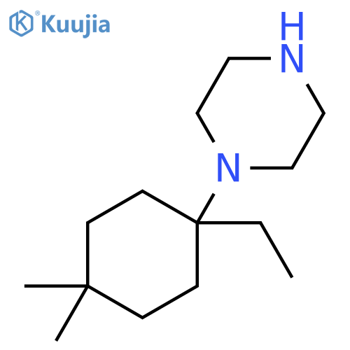 Piperazine, 1-(1-ethyl-4,4-dimethylcyclohexyl)- structure