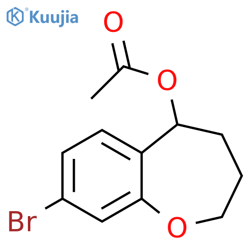8-bromo-2,3,4,5-tetrahydro-1-benzoxepin-5-yl acetate structure