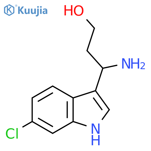 3-amino-3-(6-chloro-1H-indol-3-yl)propan-1-ol structure