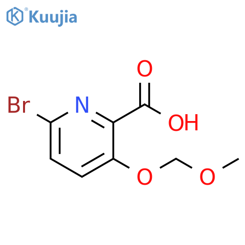 2-Pyridinecarboxylic acid, 6-bromo-3-(methoxymethoxy)- structure