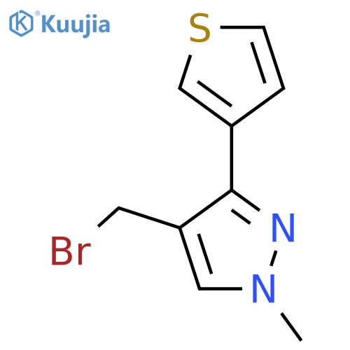 4-(Bromomethyl)-1-methyl-3-(thiophen-3-yl)-1H-pyrazole structure