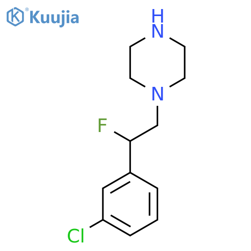 1-(2-(3-Chlorophenyl)-2-fluoroethyl)piperazine structure