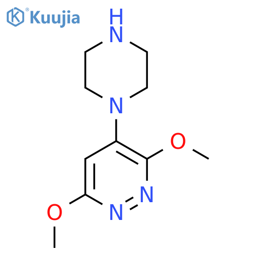 3,6-Dimethoxy-4-(piperazin-1-yl)pyridazine structure