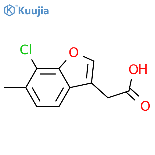2-(7-chloro-6-methyl-1-benzofuran-3-yl)acetic acid structure