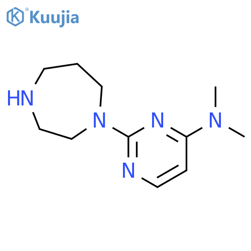 2-(1,4-diazepan-1-yl)-N,N-dimethylpyrimidin-4-amine structure
