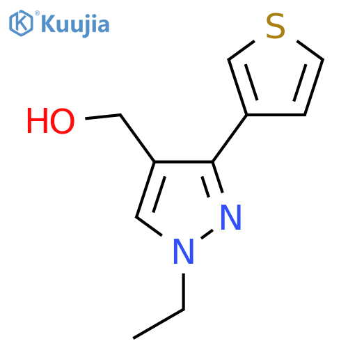(1-ethyl-3-(thiophen-3-yl)-1H-pyrazol-4-yl)methanol structure
