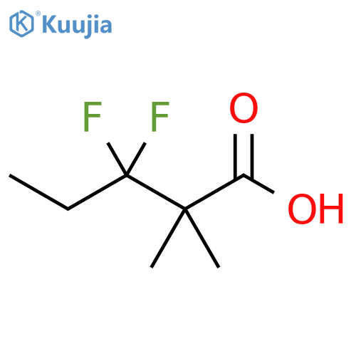 3,3-difluoro-2,2-dimethylpentanoic acid structure