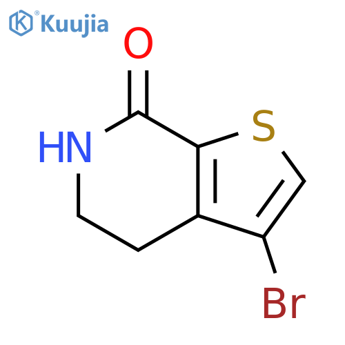 Thieno[2,3-c]pyridin-7(4H)-one, 3-bromo-5,6-dihydro- structure