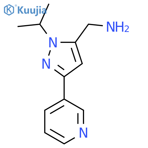 (1-isopropyl-3-(pyridin-3-yl)-1H-pyrazol-5-yl)methanamine structure
