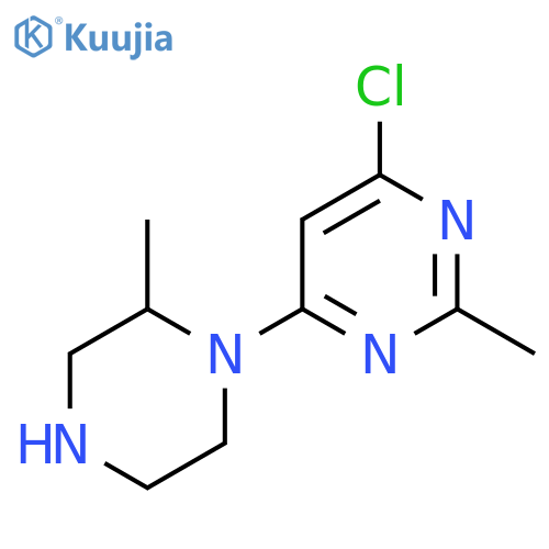 4-Chloro-2-methyl-6-(2-methylpiperazin-1-yl)pyrimidine structure