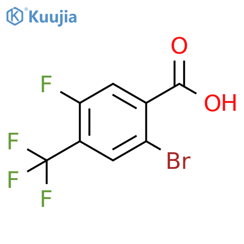 2-Bromo-5-fluoro-4-(trifluoromethyl)benzoic acid structure