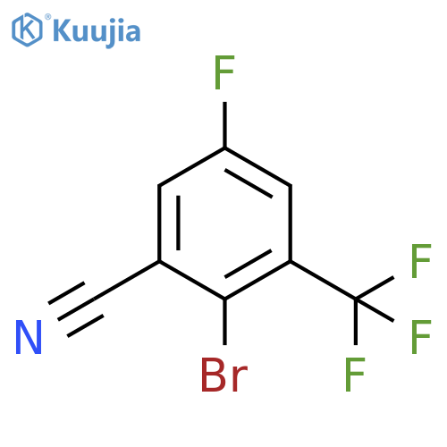 2-Bromo-5-fluoro-3-(trifluoromethyl)benzonitrile structure