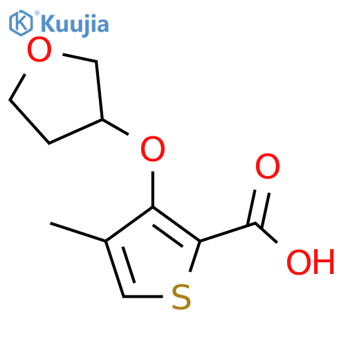 4-Methyl-3-((tetrahydrofuran-3-yl)oxy)thiophene-2-carboxylic acid structure