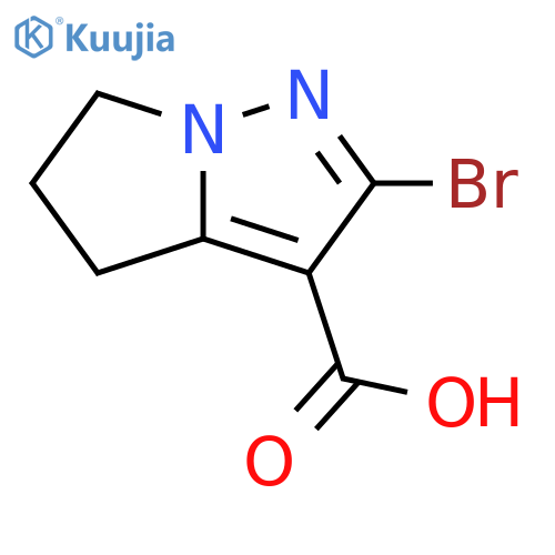 2-bromo-5,6-dihydro-4H-pyrrolo[1,2-b]pyrazole-3-carboxylic acid structure