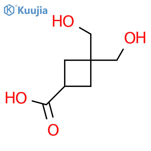 3,3-Bis(hydroxymethyl)cyclobutane-1-carboxylic acid structure
