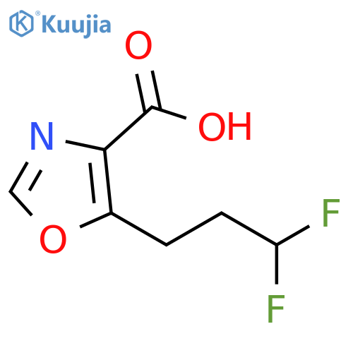 4-Oxazolecarboxylic acid, 5-(3,3-difluoropropyl)- structure