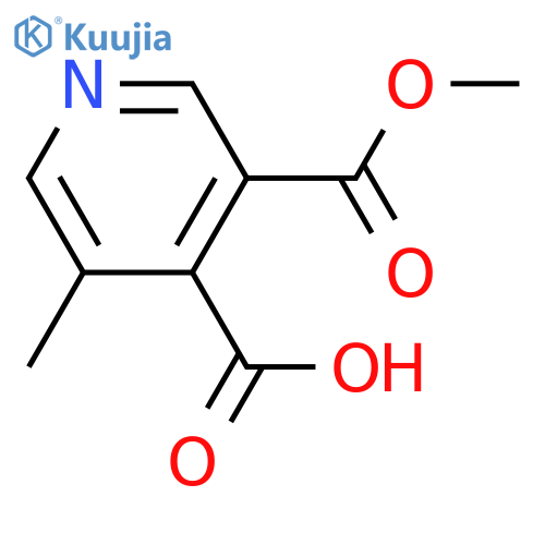3-(methoxycarbonyl)-5-methylpyridine-4-carboxylic acid structure