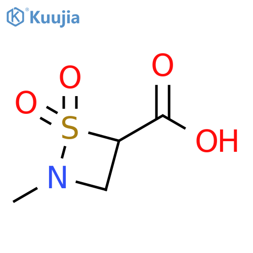 2-methyl-1,1-dioxo-1lambda6,2-thiazetidine-4-carboxylic acid structure