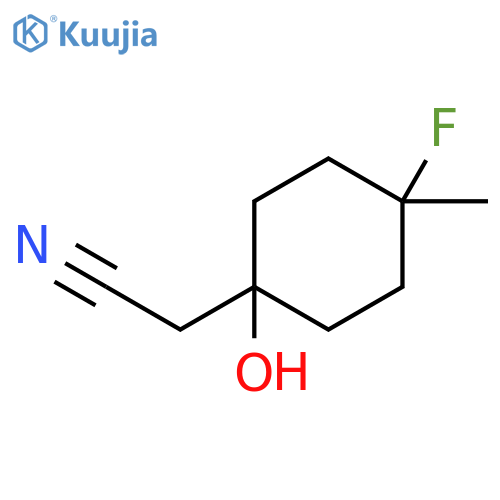 2-(4-fluoro-1-hydroxy-4-methylcyclohexyl)acetonitrile structure