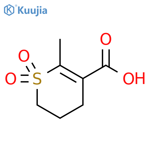 2H-Thiopyran-5-carboxylic acid, 3,4-dihydro-6-methyl-, 1,1-dioxide structure