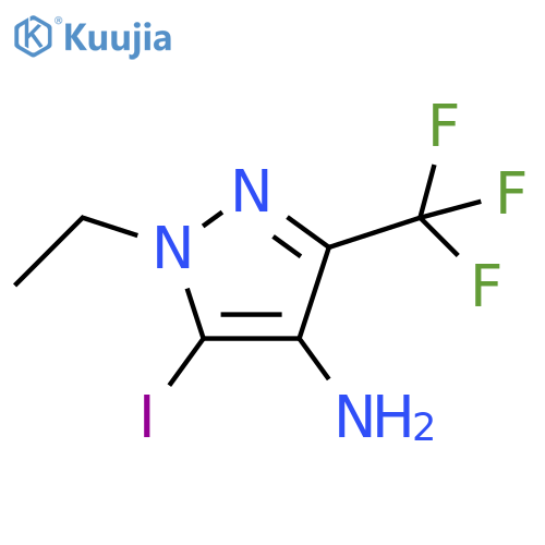 1H-Pyrazol-4-amine, 1-ethyl-5-iodo-3-(trifluoromethyl)- structure