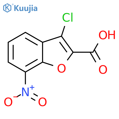 2-Benzofurancarboxylic acid, 3-chloro-7-nitro- structure