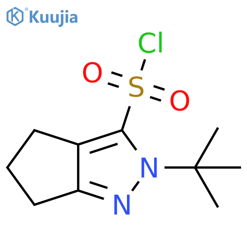 3-Cyclopentapyrazolesulfonyl chloride, 2-(1,1-dimethylethyl)-2,4,5,6-tetrahydro- structure