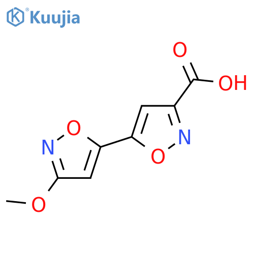 5-(3-methoxy-1,2-oxazol-5-yl)-1,2-oxazole-3-carboxylic acid structure