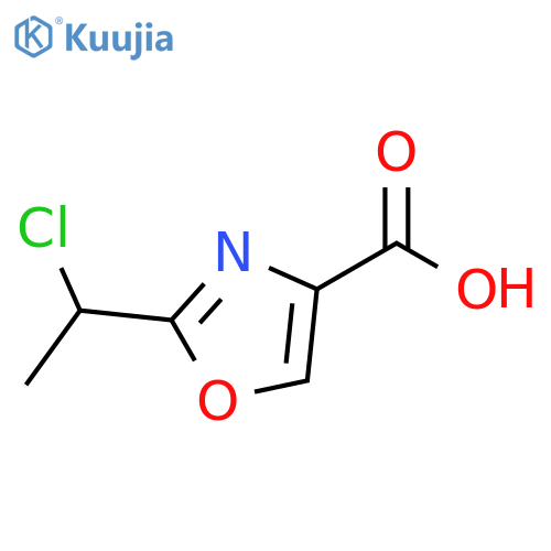 2-(1-chloroethyl)-1,3-oxazole-4-carboxylic acid structure