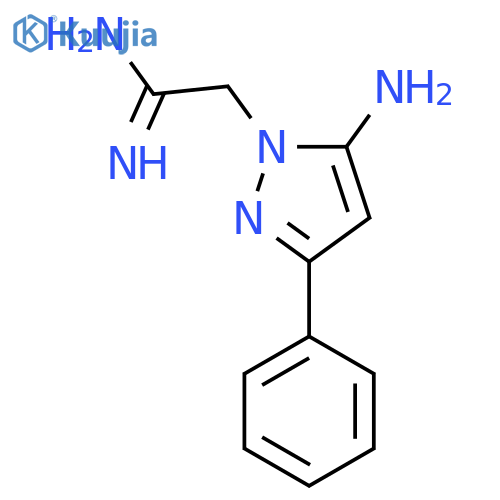 2-(5-Amino-3-phenyl-1H-pyrazol-1-yl)acetimidamide structure