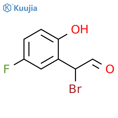 2-bromo-2-(5-fluoro-2-hydroxyphenyl)acetaldehyde structure