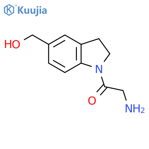 2-Amino-1-(5-(hydroxymethyl)indolin-1-yl)ethan-1-one structure