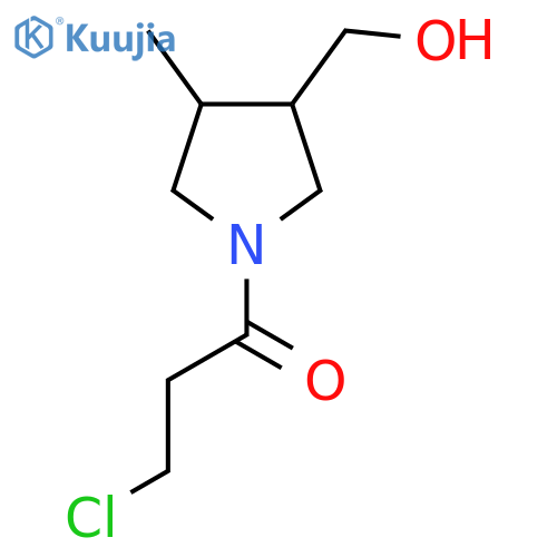 3-Chloro-1-(3-(hydroxymethyl)-4-methylpyrrolidin-1-yl)propan-1-one structure