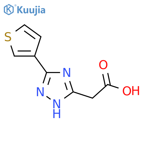 2-(3-(Thiophen-3-yl)-1H-1,2,4-triazol-5-yl)acetic acid structure