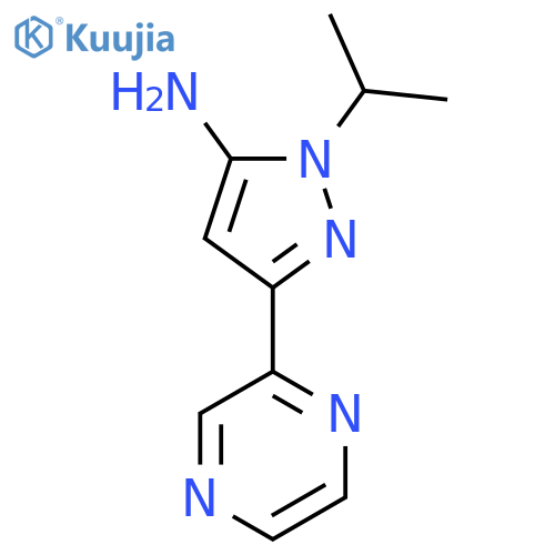 1-isopropyl-3-(pyrazin-2-yl)-1H-pyrazol-5-amine structure