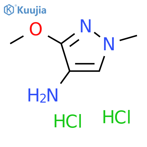 1H-Pyrazol-4-amine, 3-methoxy-1-methyl-, hydrochloride (1:2) structure