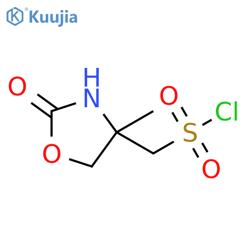 (4-methyl-2-oxo-1,3-oxazolidin-4-yl)methanesulfonyl chloride structure