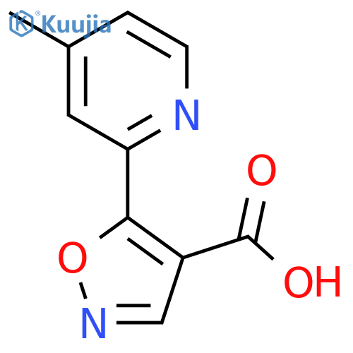 5-(4-methylpyridin-2-yl)-1,2-oxazole-4-carboxylic acid structure