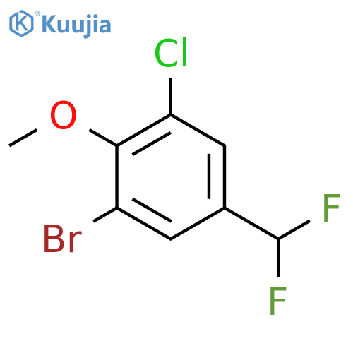 1-Bromo-3-chloro-5-(difluoromethyl)-2-methoxy-benzene structure