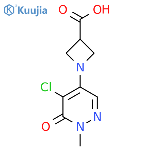 1-(5-Chloro-1-methyl-6-oxo-1,6-dihydropyridazin-4-yl)azetidine-3-carboxylic acid structure