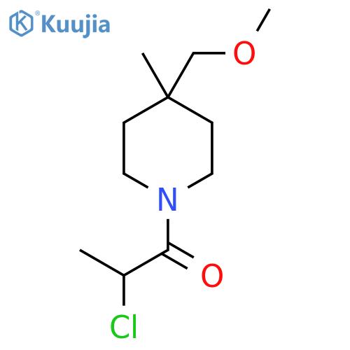 2-Chloro-1-(4-(methoxymethyl)-4-methylpiperidin-1-yl)propan-1-one structure