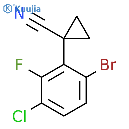 1-(6-bromo-3-chloro-2-fluorophenyl)cyclopropane-1-carbonitrile structure
