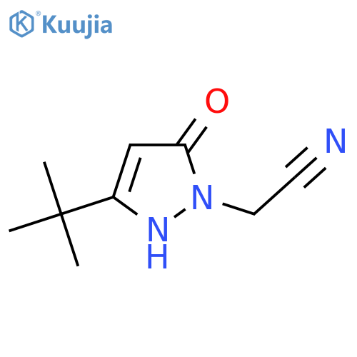 2-(3-(Tert-butyl)-5-hydroxy-1H-pyrazol-1-yl)acetonitrile structure